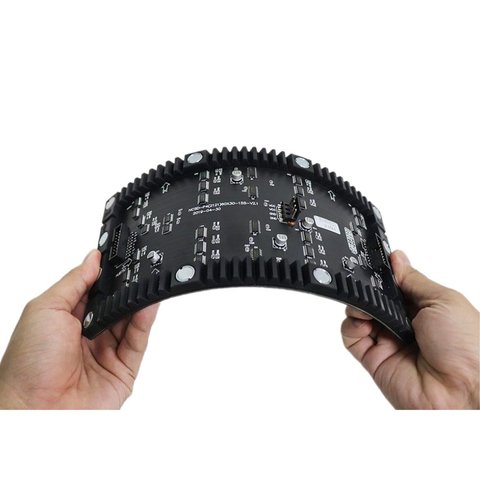 LED-модуль для рекламних екранів Hoozoe RGB-SMD2121 (p4, 256 × 128 мм, 64 × 32 точки, IP20, 1000 нт, гнучкий, магніти вбудовані) Прев'ю 3