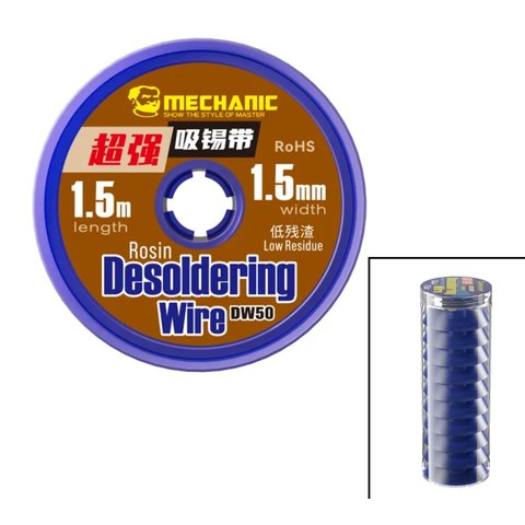 Лента-оплетка Mechanic DW50 1515, (Ш) 1,5 мм, (Д) 1,5 м Превью 1