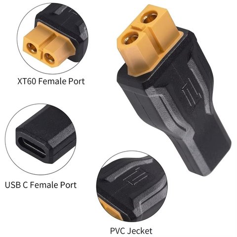 Переходник, XT60 "мама", USB Type-C, 100W Превью 1