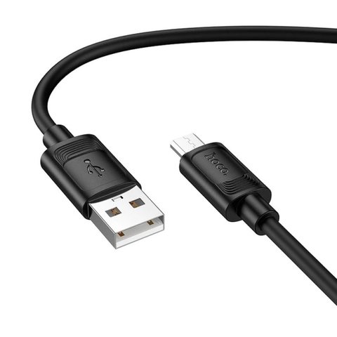 USB кабель Hoco X122, USB тип-A, micro-USB тип-B, 100 см, 2,4 А, чорний, #6942007662208 Прев'ю 1