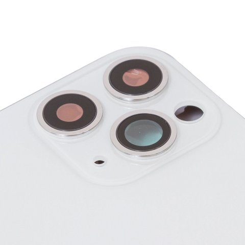 Housing compatible with iPhone 11 Pro Max, (silver, with SIM card holders, with side buttons, matte silver) Preview 1