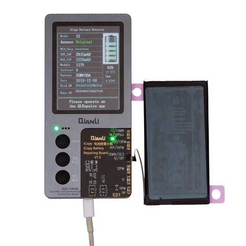 Battery compatible with iPhone 12, iPhone 12 Pro, (Li-ion, 3.83 V , 3310 mAh, High Capacity, without error "Unknown Part", (A2479), genuine IC) Preview 1