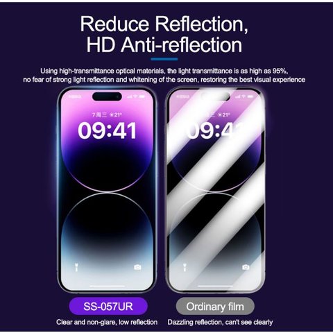 Protective Film Sunshine SS-057UR, (Pet Soft, HD, Anti-Reflection, UV curing, 25 pcs, 180 mm, 120 mm) Preview 1