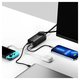 Adaptador de red Baseus GaN3 Pro Desktop, 100 W, Quick Charge, negro, con un zócalo, con cable USB tipo C - USB tipo C, 4 puertos, 1.5 m, #PSZM000401 Vista previa  1