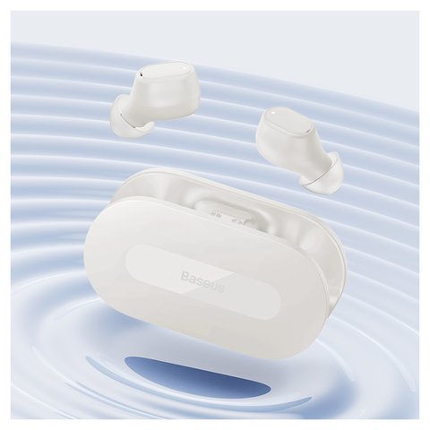 Auricular Baseus Bowie EZ10, inalámbrica, blanco, con funda de carga, con cable, #A00054300226-Z1 Vista previa  4