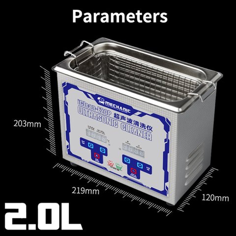 Baño de ultrasonido Mechanic iClean-E20P, 2 l, 70 W Vista previa  3