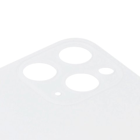 Задня панель корпуса для iPhone 11 Pro, срібляста, біла, потрібно зняти скло камери, small hole, matte silver Прев'ю 1
