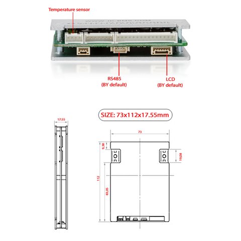 BMS-контролер JIKONG JK-BD4A20S4P, 40 A, для LiFePO4/Li-ion/LTO акумуляторів Прев'ю 1