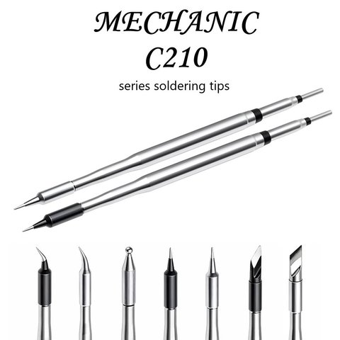 Паяльне жало Mechanic C210-TS, з вигином, чорний Прев'ю 4