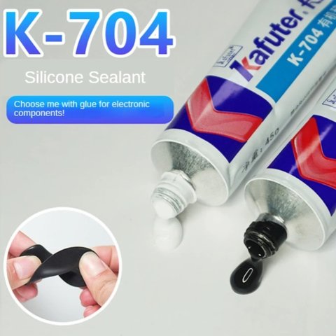 Клей-герметик Kafuter K-704, 45 г, белый, полугустой Превью 2